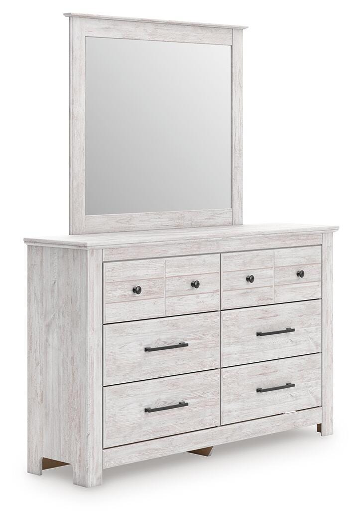 Makidern Queen Panel Bed, Dresser, Mirror and Nightstand