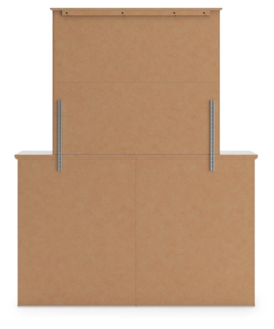 Makidern Queen Panel Bed, Dresser, Mirror and Nightstand