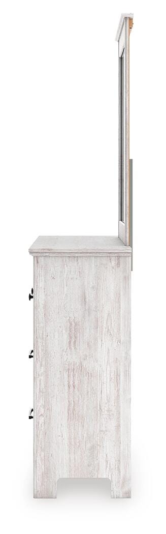 Makidern Queen Panel Bed, Dresser, Mirror and Nightstand