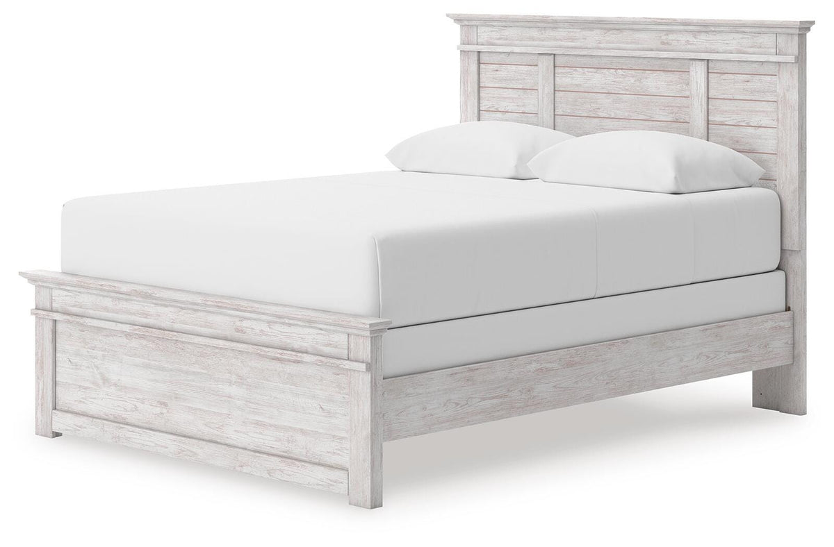 Makidern Queen Panel Bed, Dresser, Mirror and Nightstand