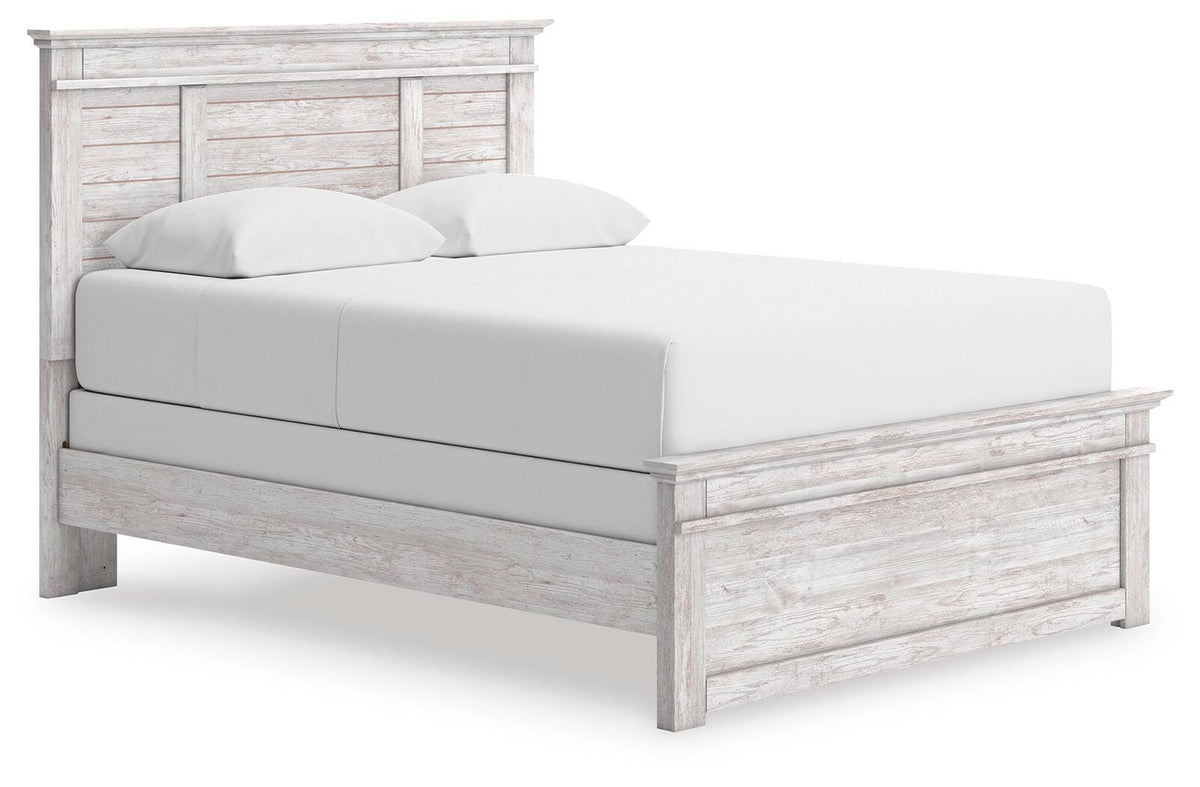 Makidern Queen Panel Bed, Dresser, Mirror and Nightstand