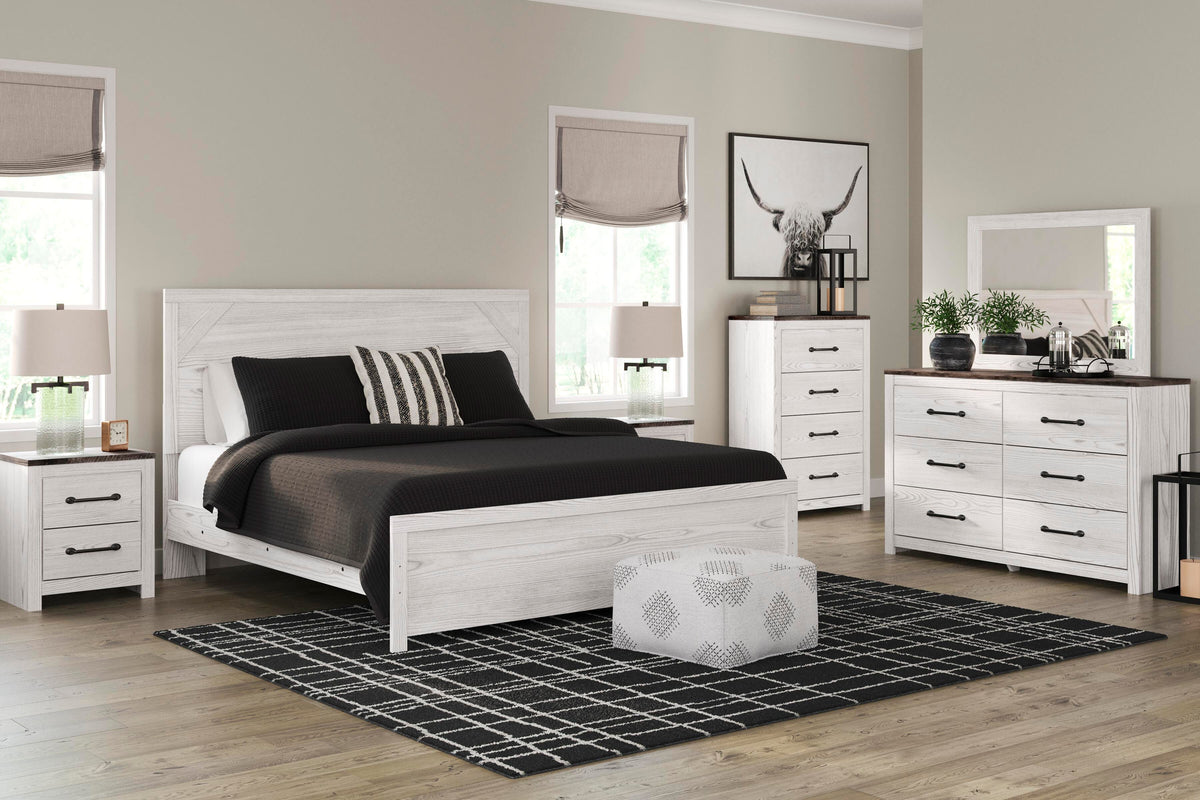 Gerridan King Panel Bed, Dresser, Chest and 2 Nightstands