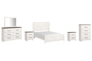 Gerridan Queen Panel Bed with Dresser, Mirror, Chest and 2 Nightstands