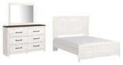 Gerridan Queen Panel Bed with Mirrored Dresser