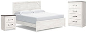 Gerridan King Panel Bed, Chest and Nightstand