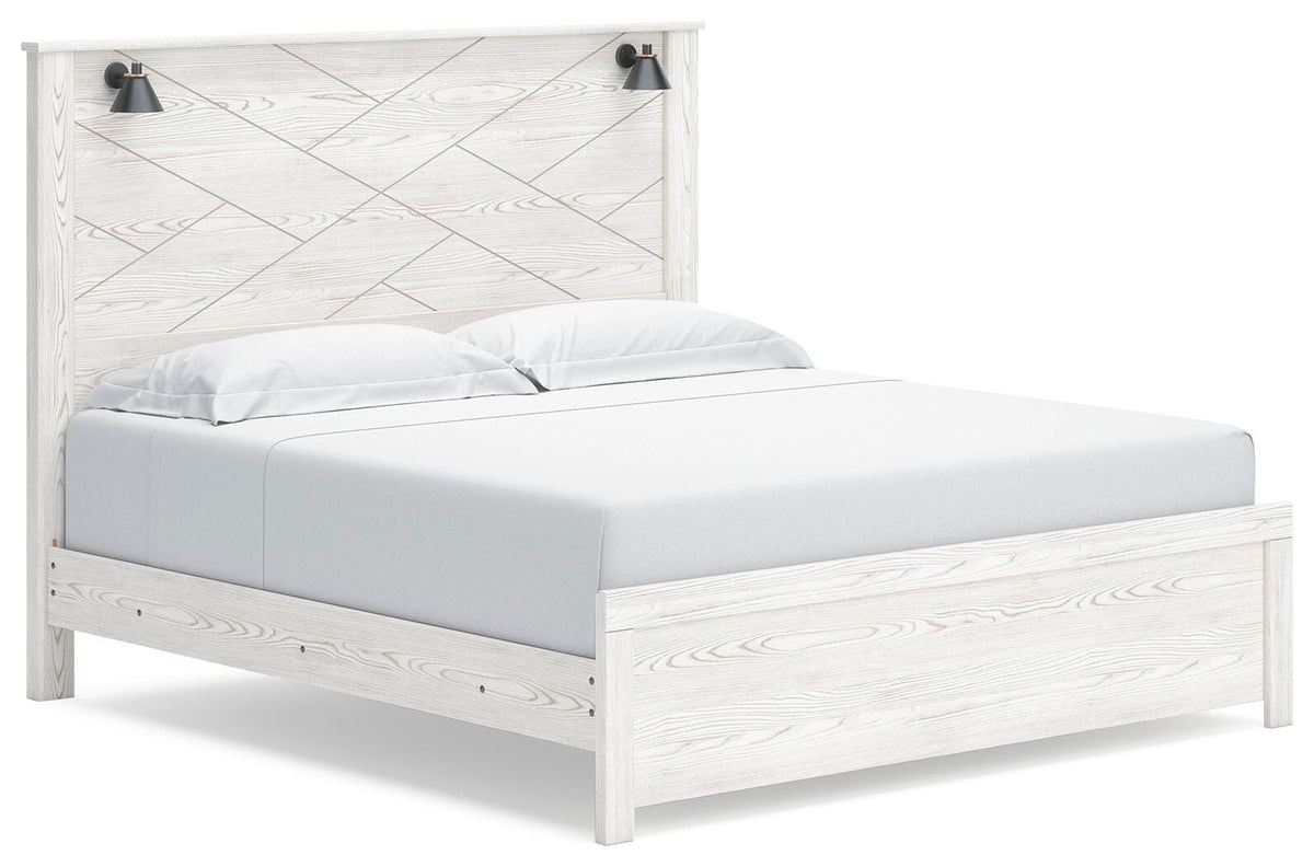 Gerridan King Panel Bed, Dresser, Mirror, Chest, and Nightstand