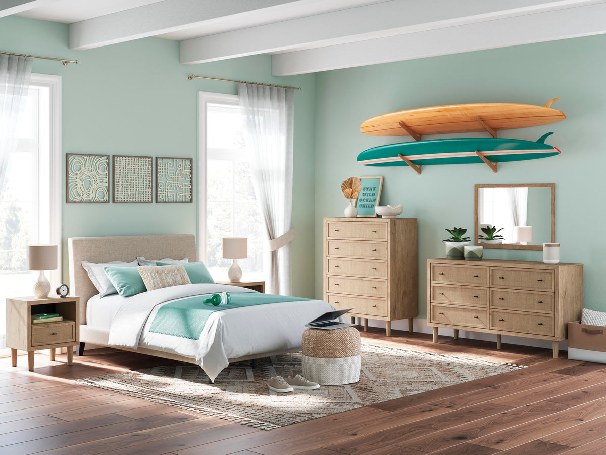 Cielden Queen UPH Bed w/Roll Slats