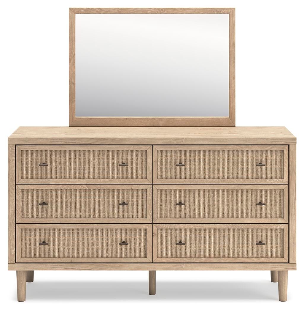 Cielden King Panel Bed, Dresser and Mirror