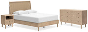 Cielden Queen Panel Bed, Dresser and Nightstand
