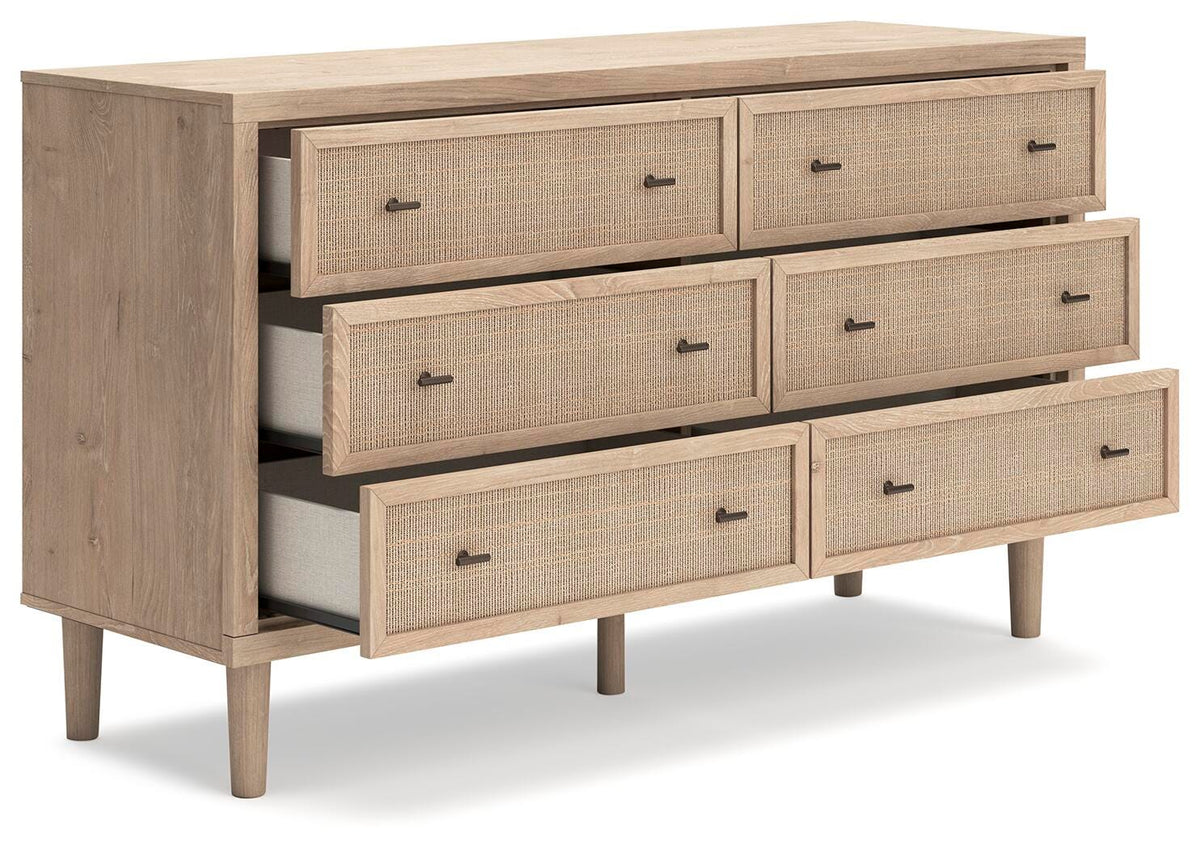Cielden Queen Upholstered Bed, Dresser and 2 Nightstands