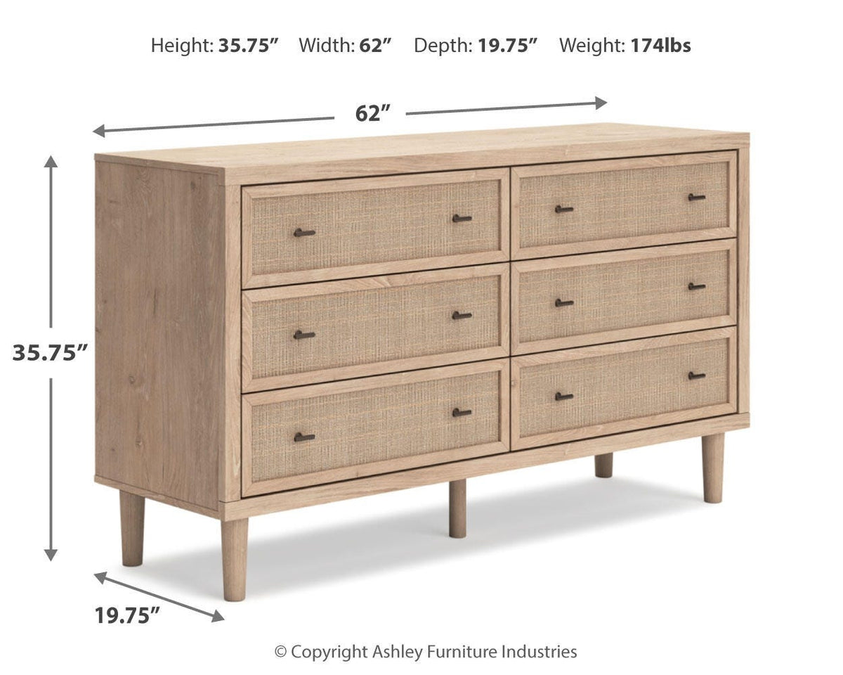 Cielden Panel Headboard Set - King, Dresser