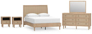 Cielden Panel Bed Set - Queen, Dresser, Mirror and 2 Nightstands