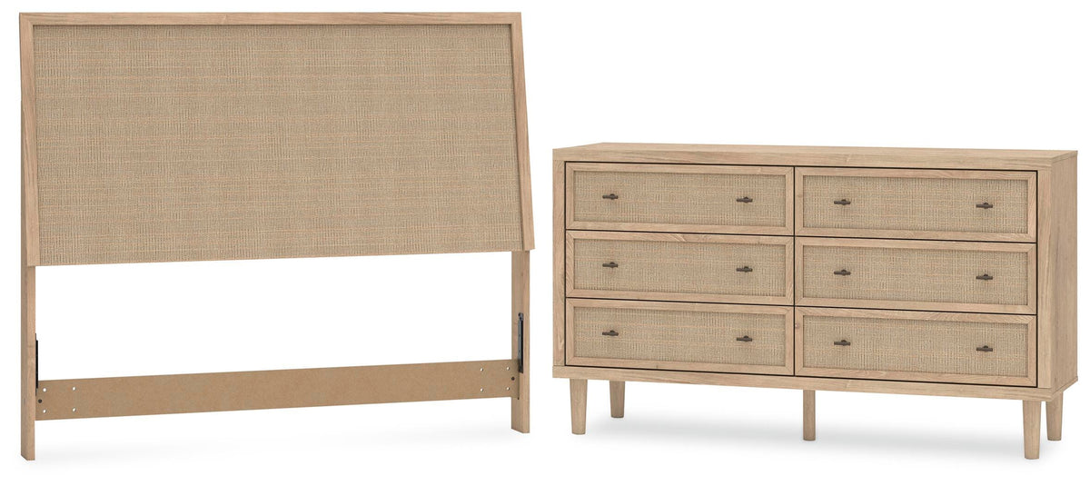 Cielden Panel Headboard Set - Queen, Dresser