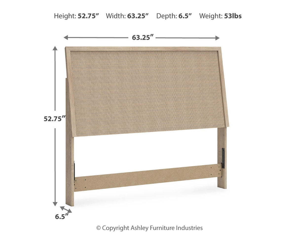 Cielden Panel Headboard Set - Queen, 2 Nightstands
