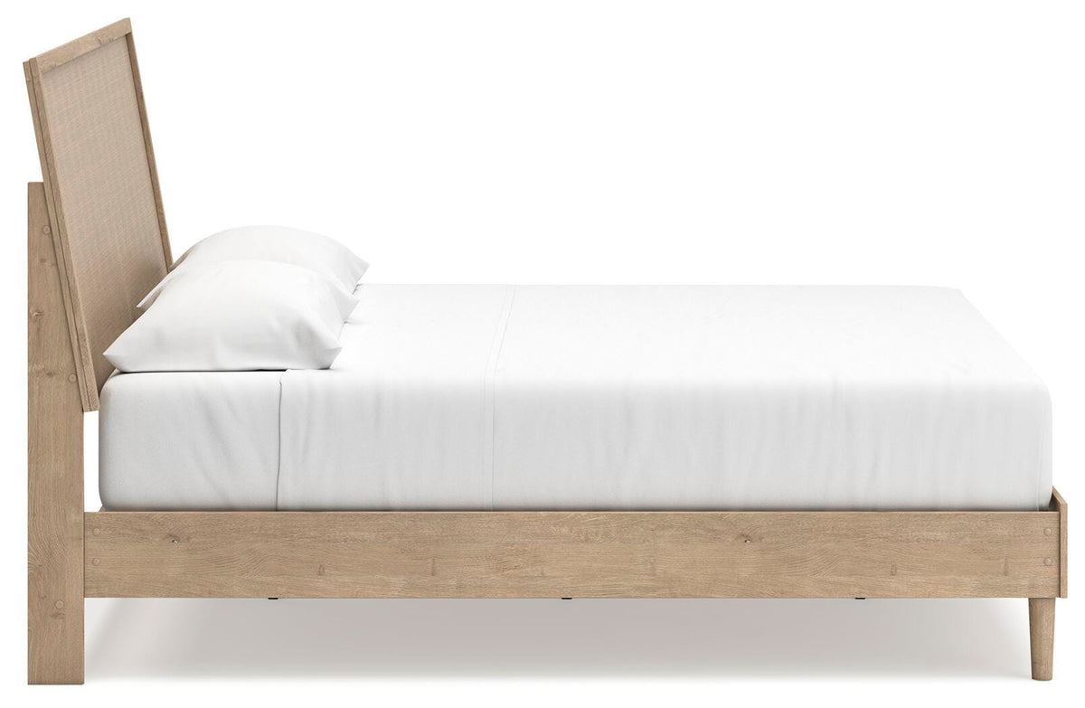 Cielden King Panel Bed, Dresser, Mirror and Nightstand