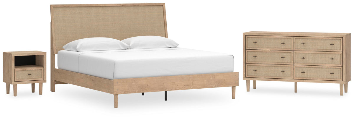 Cielden Panel Bed Set - King, Dresser and Nightstand