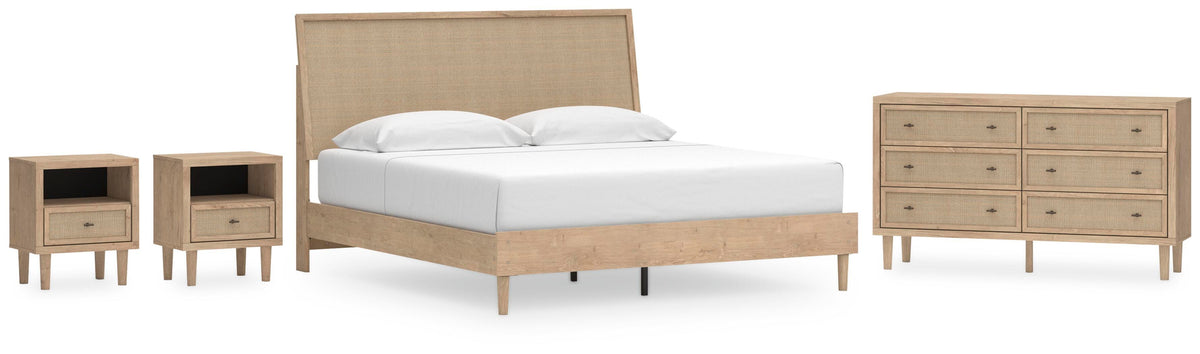 Cielden Panel Bed Set - King, Dresser and 2 Nightstands