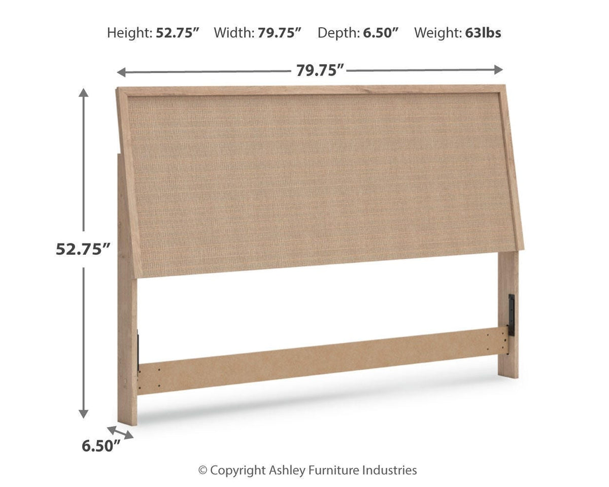 Cielden Panel Headboard Set - King, 2 Nightstands