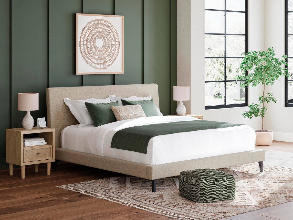 Cielden Queen UPH Bed w/Roll Slats