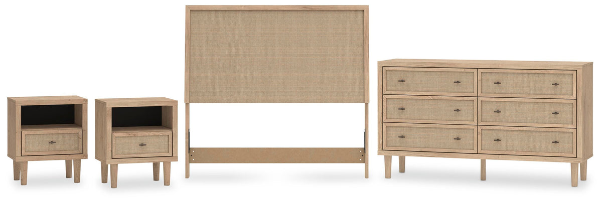Cielden Panel Headboard Set - Full, Dresser and 2 Nightstands