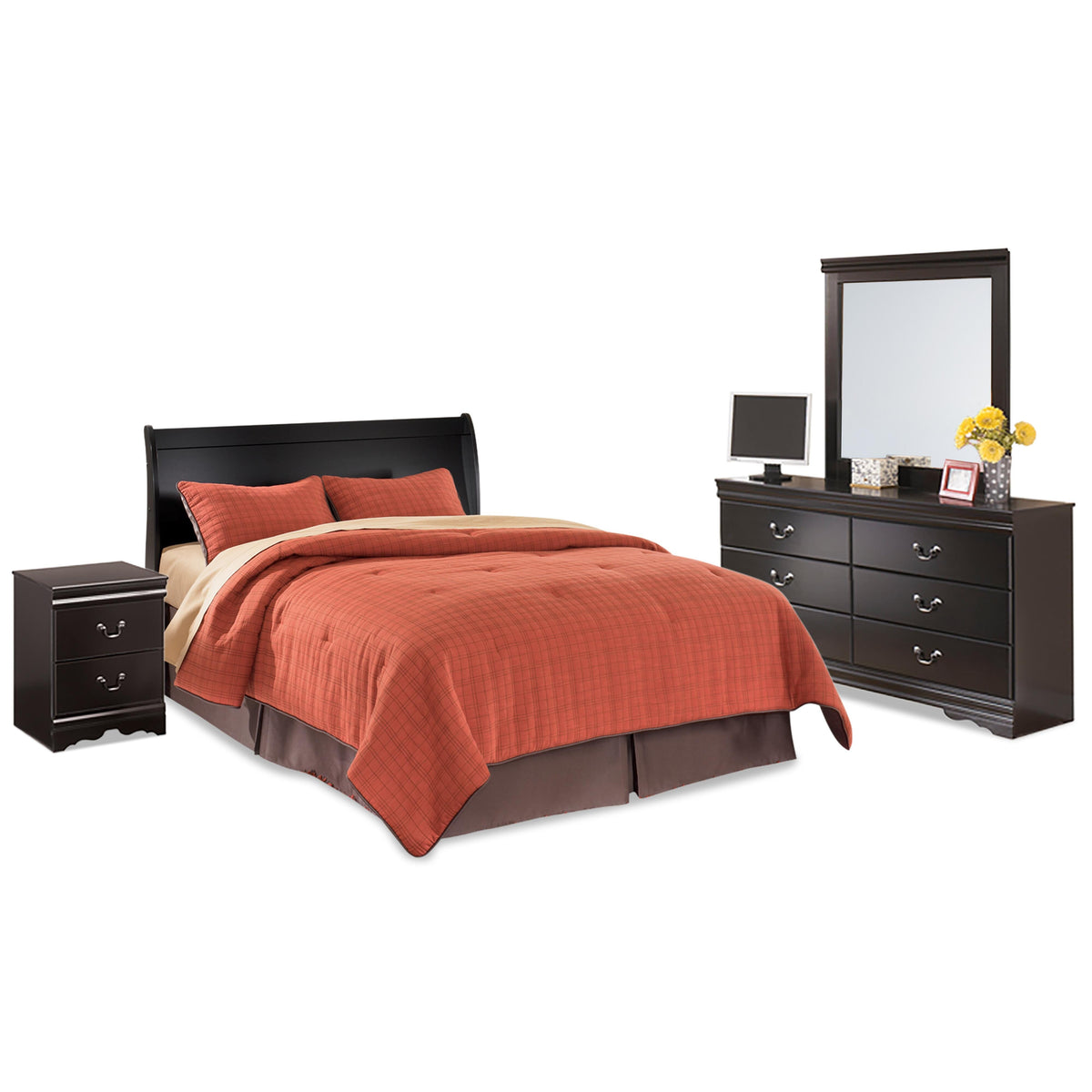 Huey Vineyard Queen Sleigh Headboard, Dresser, Mirror and Nightstand