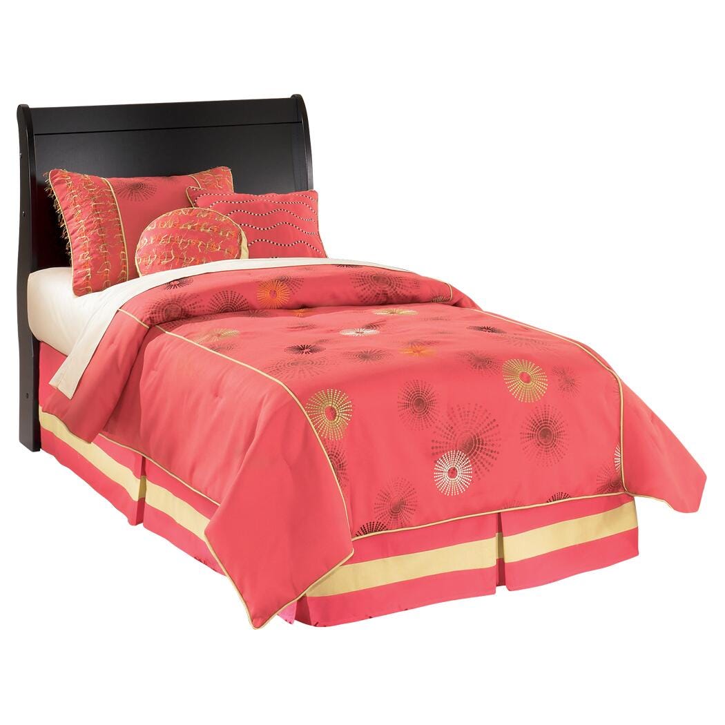 Huey Vineyard Twin Sleigh Headboard, Dresser, Mirror and 2 Nightstands