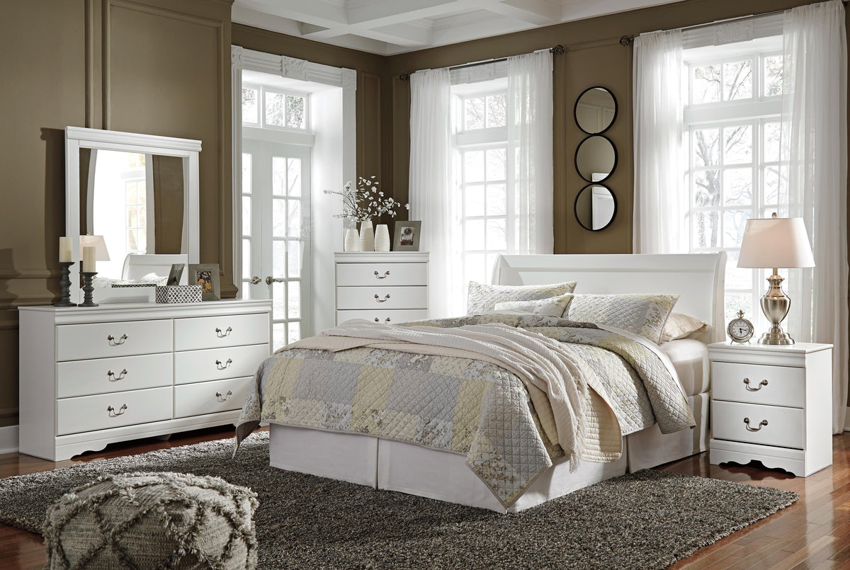 Anarasia Sleigh Headboard Set - Queen, Dresser