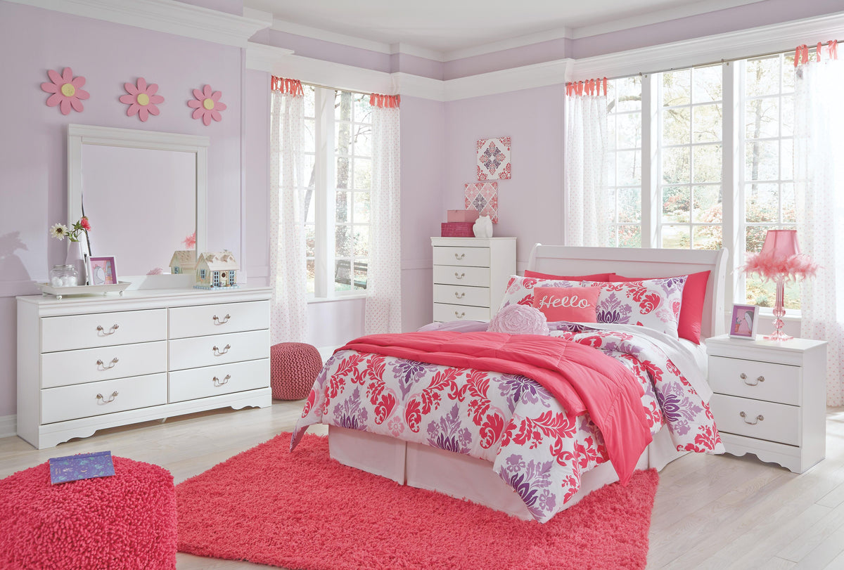 Anarasia Sleigh Headboard Set - Full, Dresser