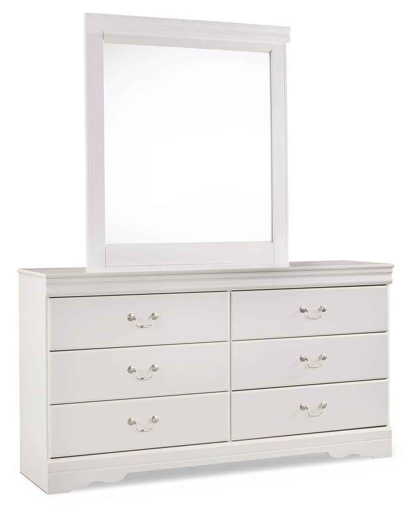 Anarasia Full Sleigh Bed with Dresser and Mirror