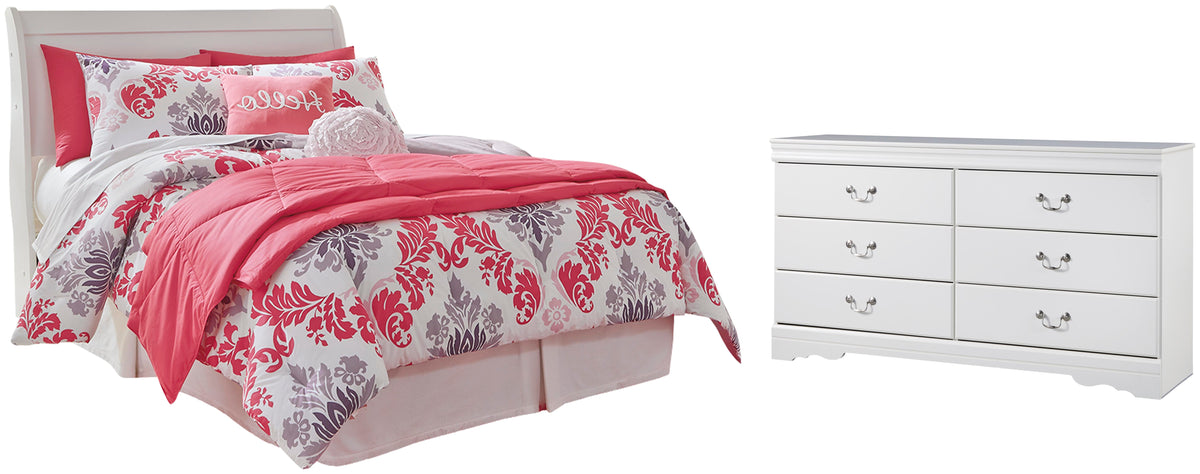 Anarasia Sleigh Headboard Set - Full, Dresser