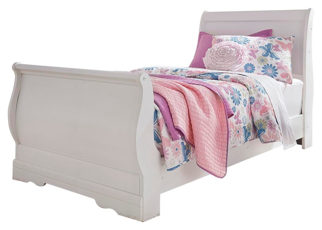 Anarasia Twin Sleigh Bed with Nightstand