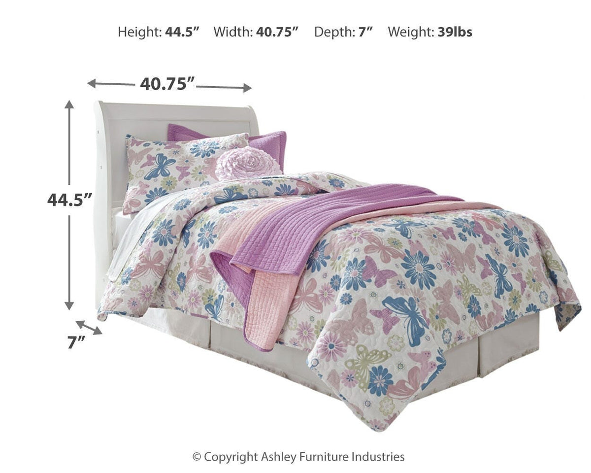 Anarasia Sleigh Headboard Set - Twin, Dresser