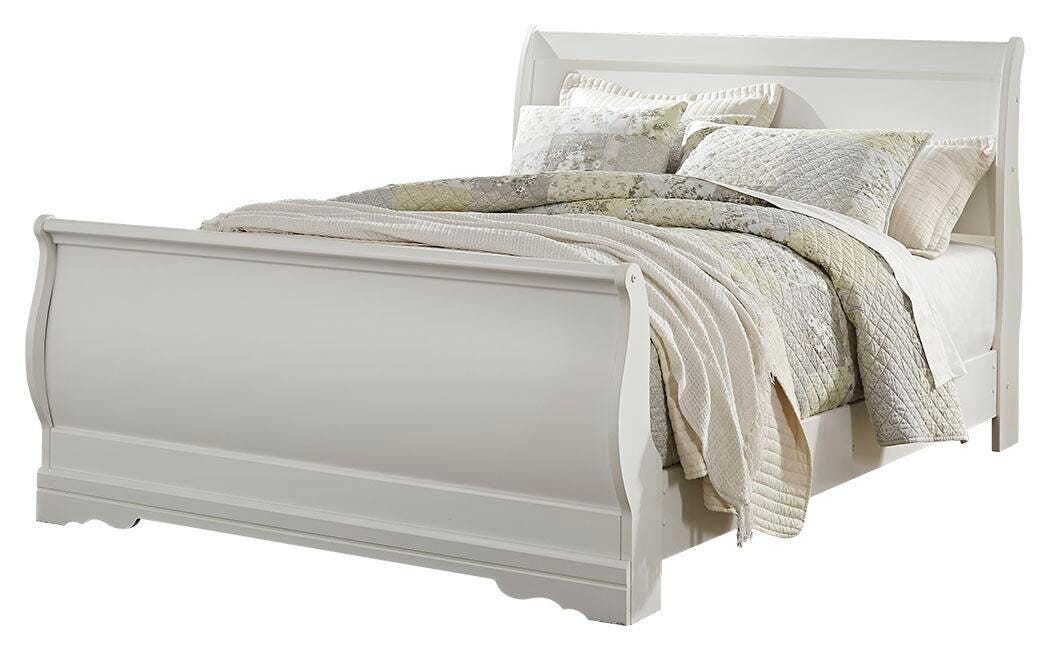 Anarasia Queen Sleigh Bed, Dresser, Mirror and Nightstand