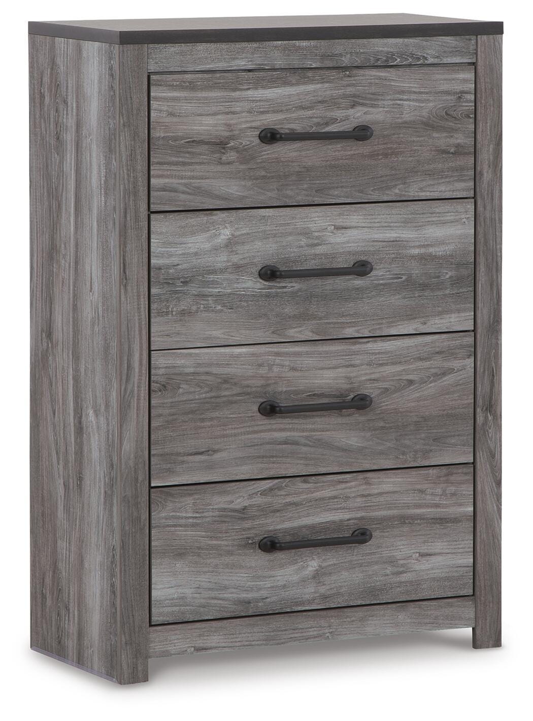 Bronyan Panel Bed Set - King, Mirrored Dresser and Chest