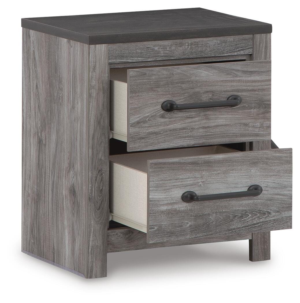 Bronyan Panel Bed Set - King, Mirrored Dresser and 2 Nightstands