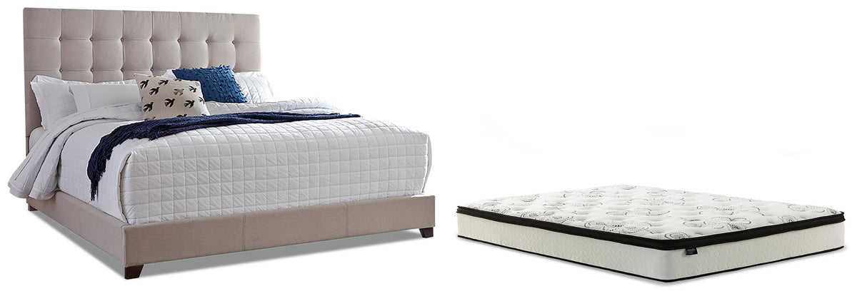 Dolante King Upholstered Bed with Mattress