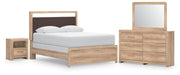 Kinlanni Queen Panel Bed, Dresser, Mirror and Nightstand