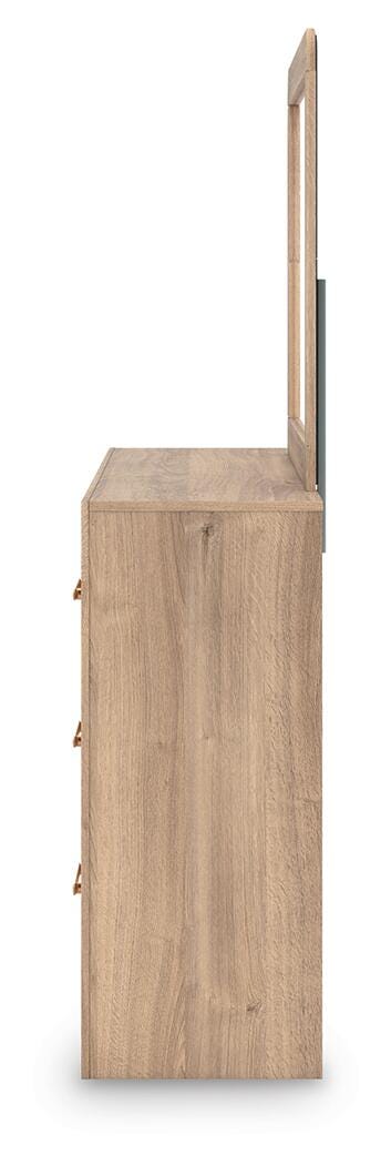 Kinlanni Queen Panel Bed, Dresser, Mirror and Nightstand