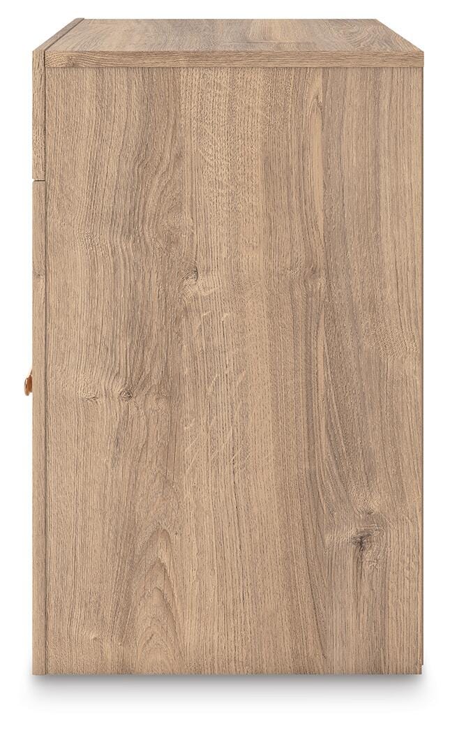 Kinlanni Queen Panel Bed, Dresser, Mirror and Nightstand