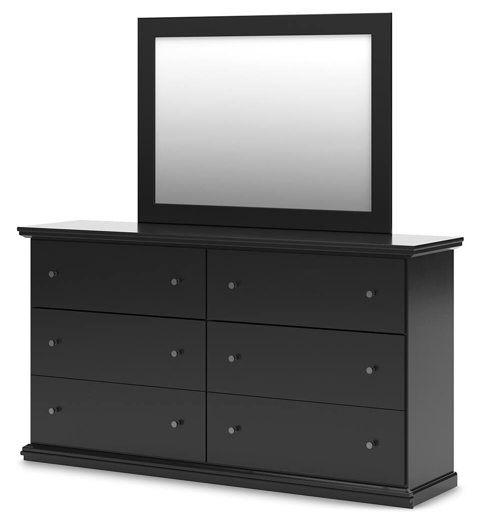 Maribel King Panel Bed, Dresser, Mirror, Chest, and 2 Nightstands