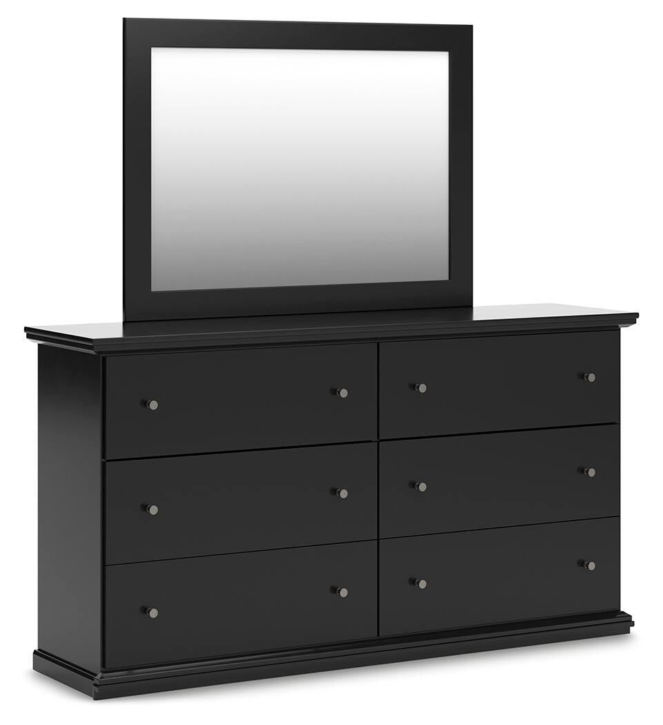Maribel King Panel Bed, Dresser, Mirror and 2 Nightstands