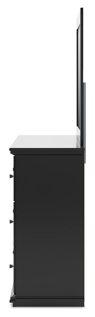 Maribel Full Panel Bed, Dresser and Mirror