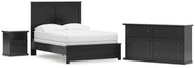 Maribel Full Panel Bed, Dresser and Nightstand