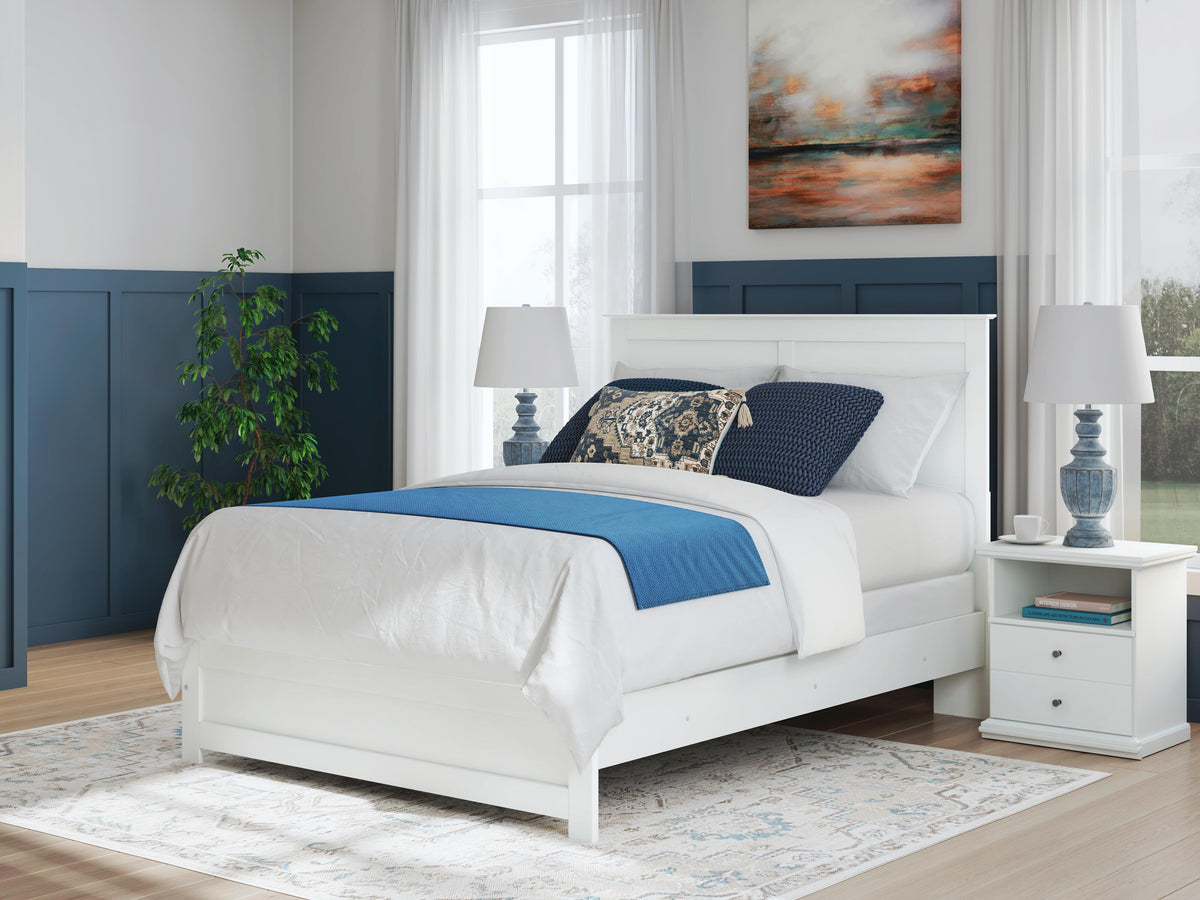 Bostwick Shoals Queen Panel Bed with Mirrored Dresser, Chest and 2 Nightstands
