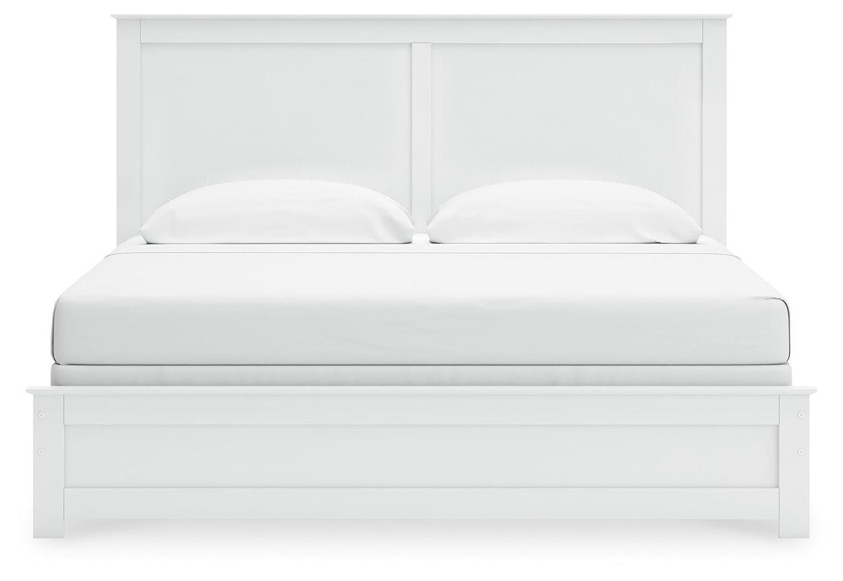 Bostwick Shoals King Panel Bed, Dresser, Mirror and Chest