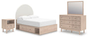 Arloster Full Panel Storage Bed, Dresser, Mirror and Nightstand