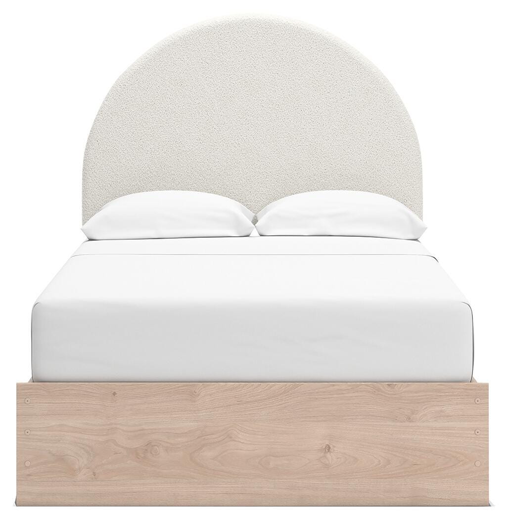 Arloster Full Upholstered Panel Bed, Dresser and Mirror