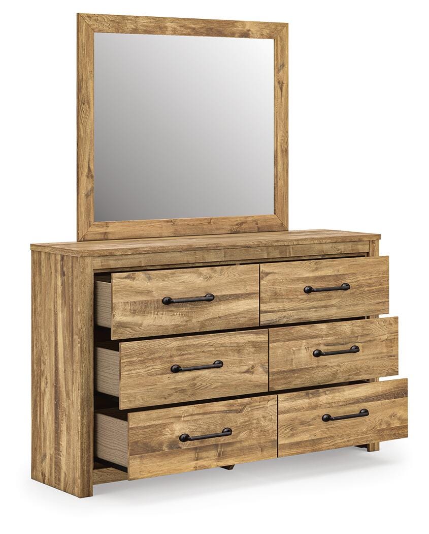Maystonna Queen Panel Bed, Dresser and Mirror