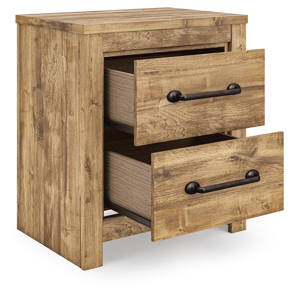 Maystonna King Crossbuck Panel Bed, Dresser, Mirror and Nightstand