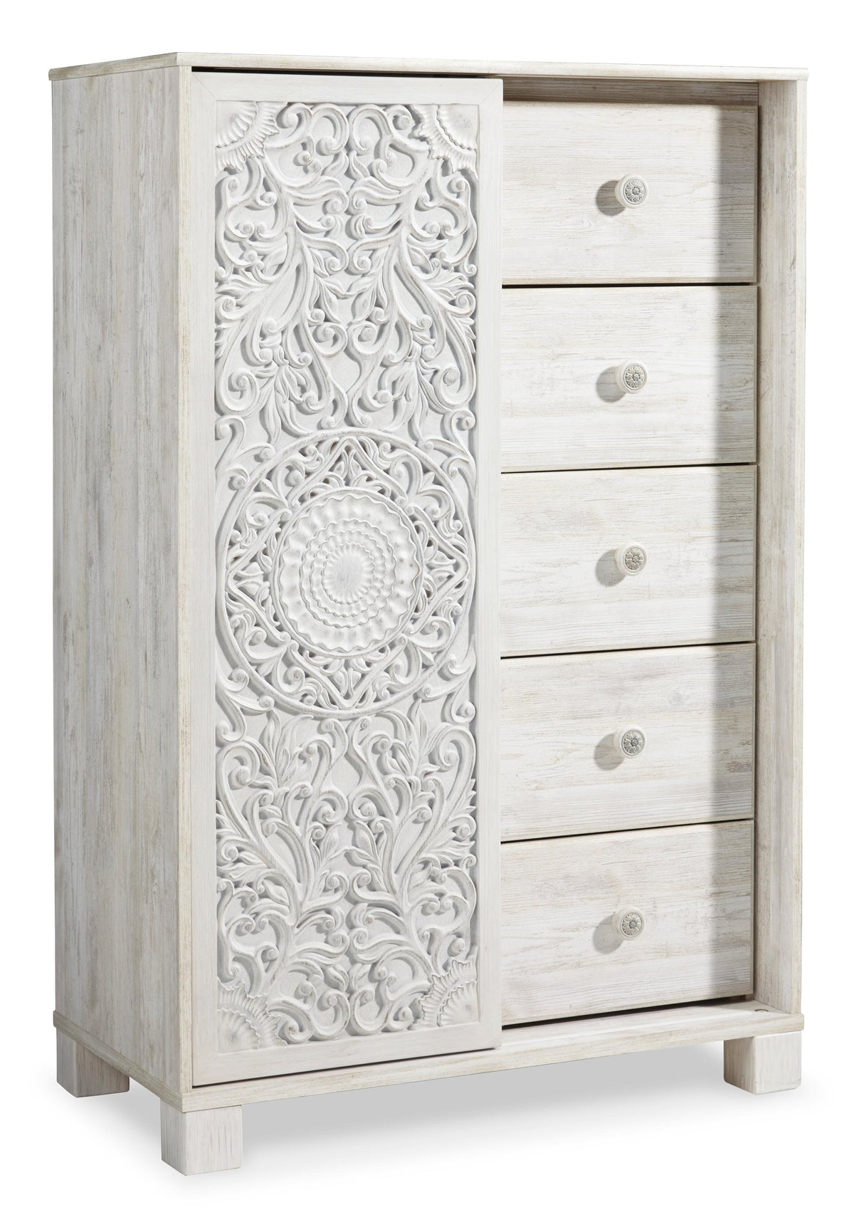 Paxberry Full Panel Bed, Dresser, Mirror and Chest
